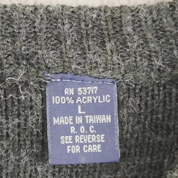 Vtg High Velocity Men's sweater Large Color Block Crewneck Long Sleeve 29PT - Picture 5 of 9